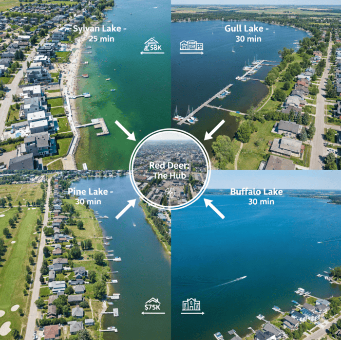 Top 4 Lakes Near Red Deer with Homes & Acreages: 2025 Complete Guide to Central Alberta's Premier Lakeside Properties