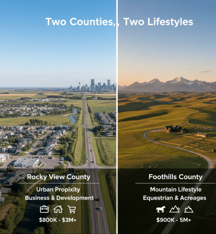 Rocky View County vs Foothills County: Which is Right for Your Acreage Purchase?
